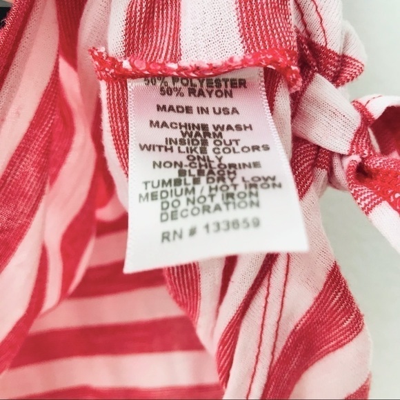 New! Texas Tech University Red White Stripes College Team Spirit Jersey Tank Top - Picture 9 of 9